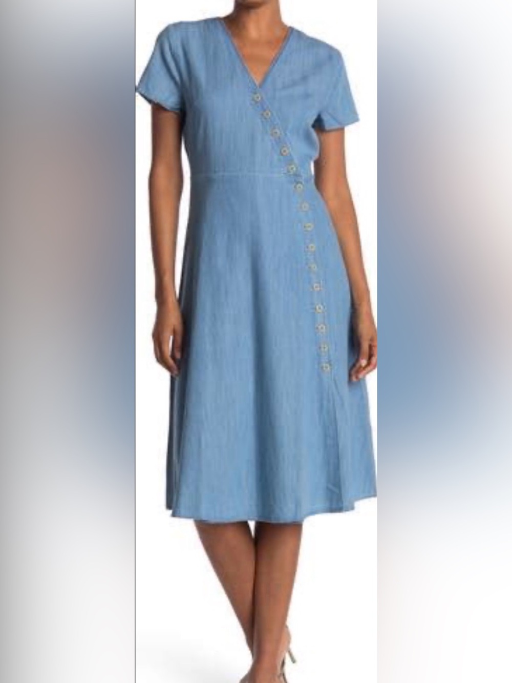 Madewell Chambray Wrap Dress